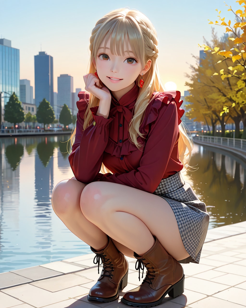 澪奈 Autumn outfit (3) | の人気AIイラスト・グラビア