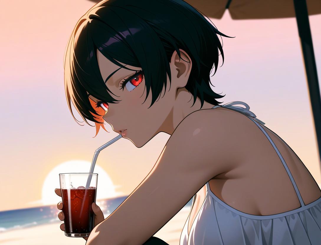 夕方のビーチ