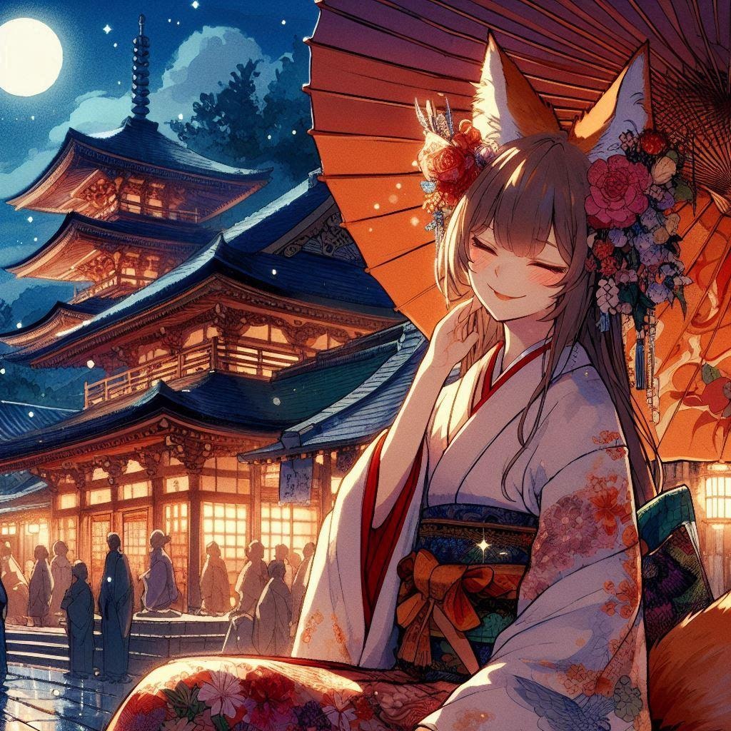 夜の神社祭