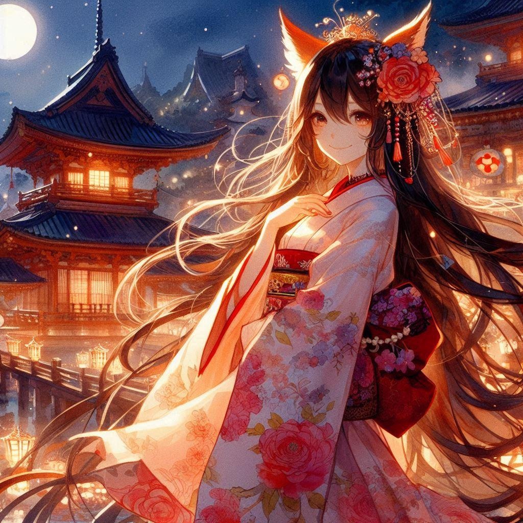 夜の神社祭