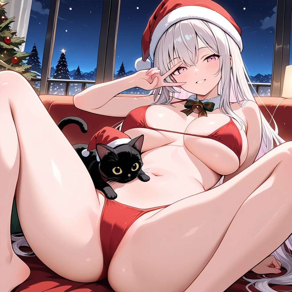 聖夜の銀髪の子
