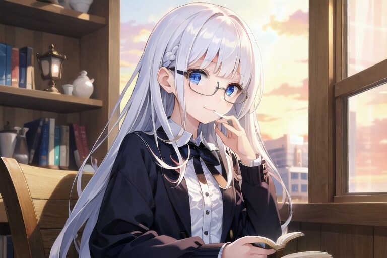 夕陽の明かりで本を読む (すぐ暗くなっちゃいますけどね)