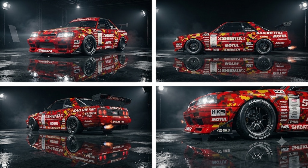 シバタイヤR31スカイラインのドリ車