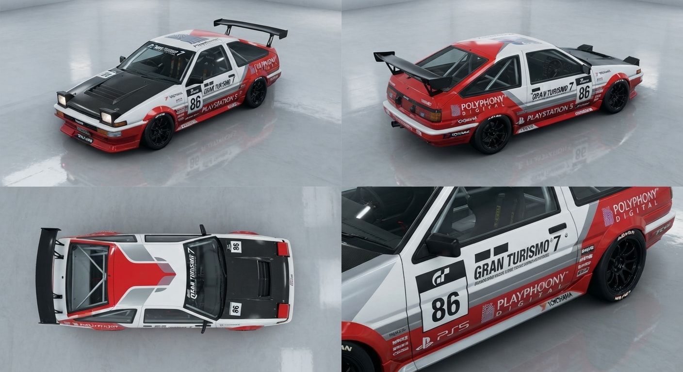 AE86グランツーリスモプレゼントカー風 | の人気AIイラスト・グラビア
