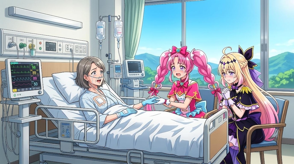 二人のプリキュア、大動脈解離罹患者に泣きながら慰める
