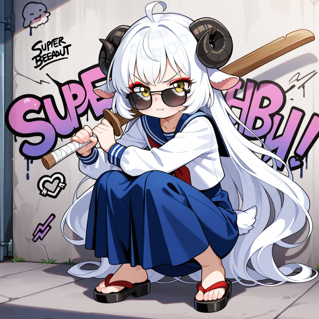 ある日突然グレてしまったメイちゃん！！ | の人気AIイラスト・グラビア