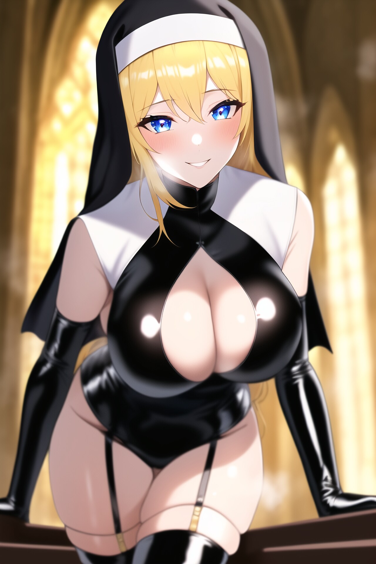 金髪エナメルボンデージシスターちゃんのおっぱいに懺悔したい