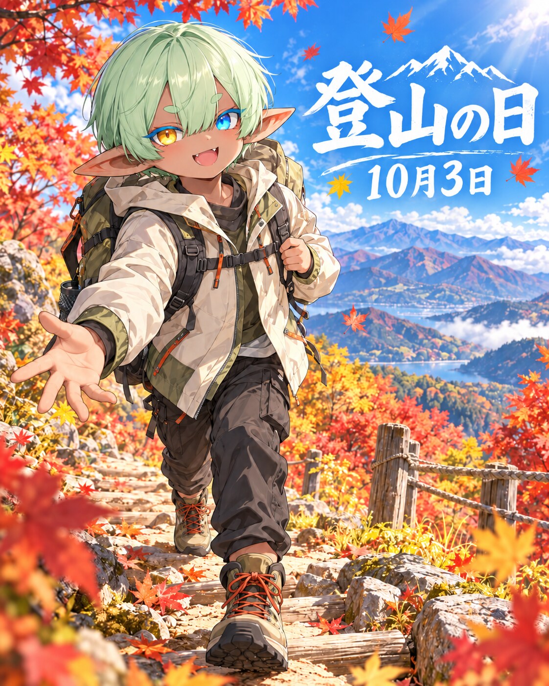 [今日は何の日 10/3] 登山の日 | の人気AIイラスト・グラビア