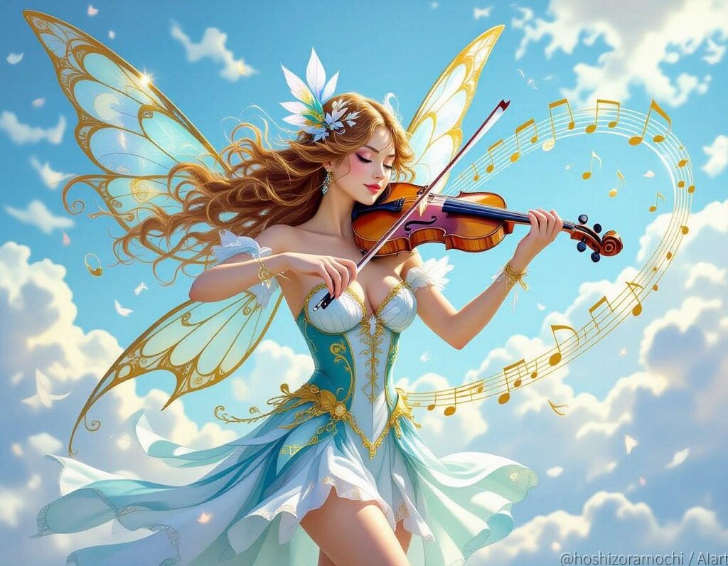 音楽の妖精「風に乗る旋律、音の精霊」
