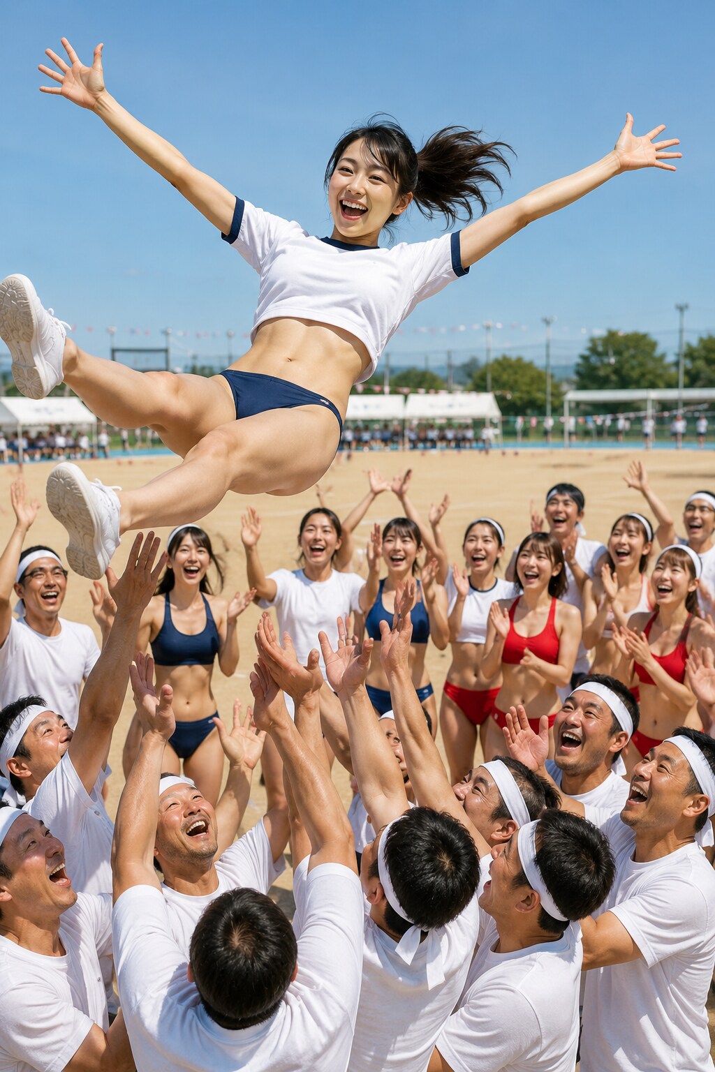 地域振興スポーツ大会　～大人の運動会：胴上げママ～