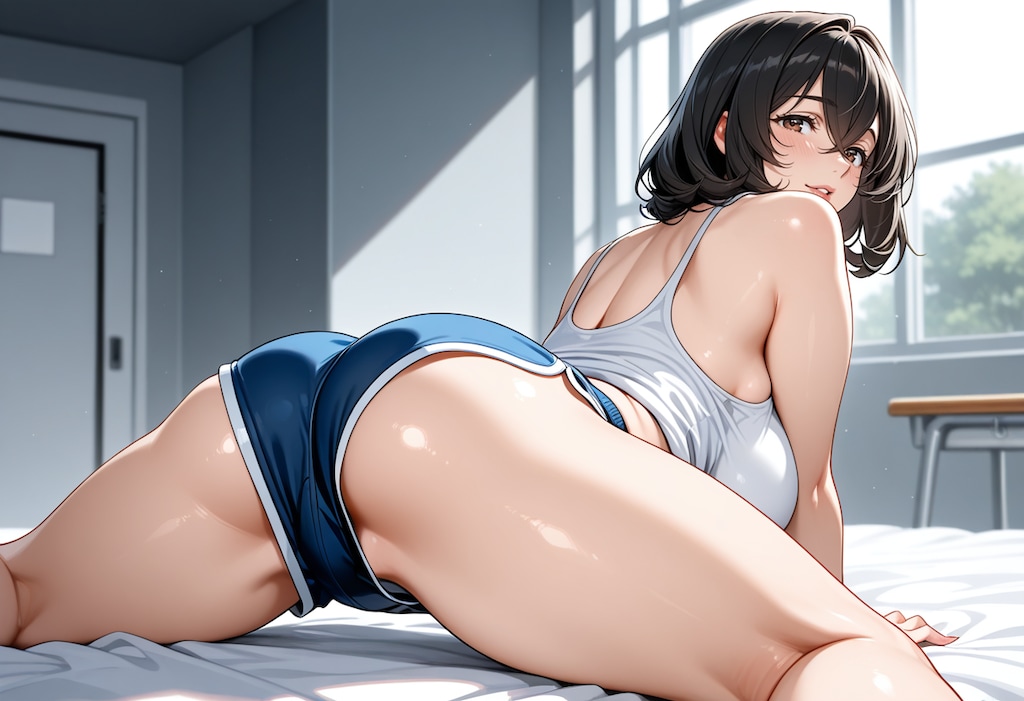 開脚の後ろ姿