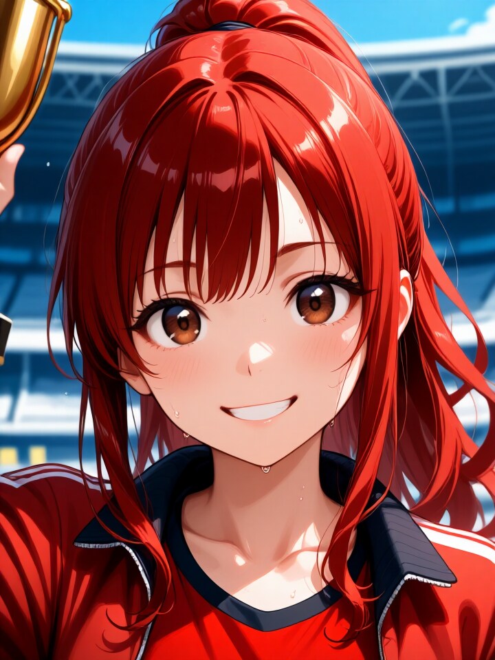 火曜日担当　赤髪スポーツ少女