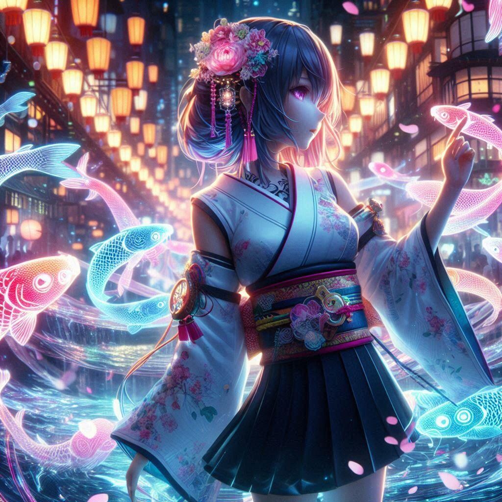 和風幻想×サイバーパンクの異色ミックス