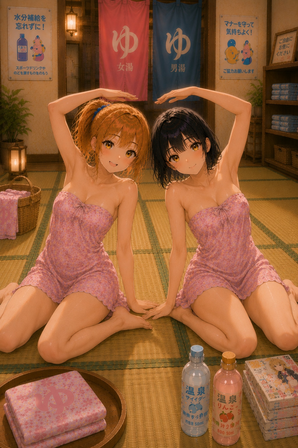 楓ちゃんと雫ちゃん　休日の運動後の銭湯　9