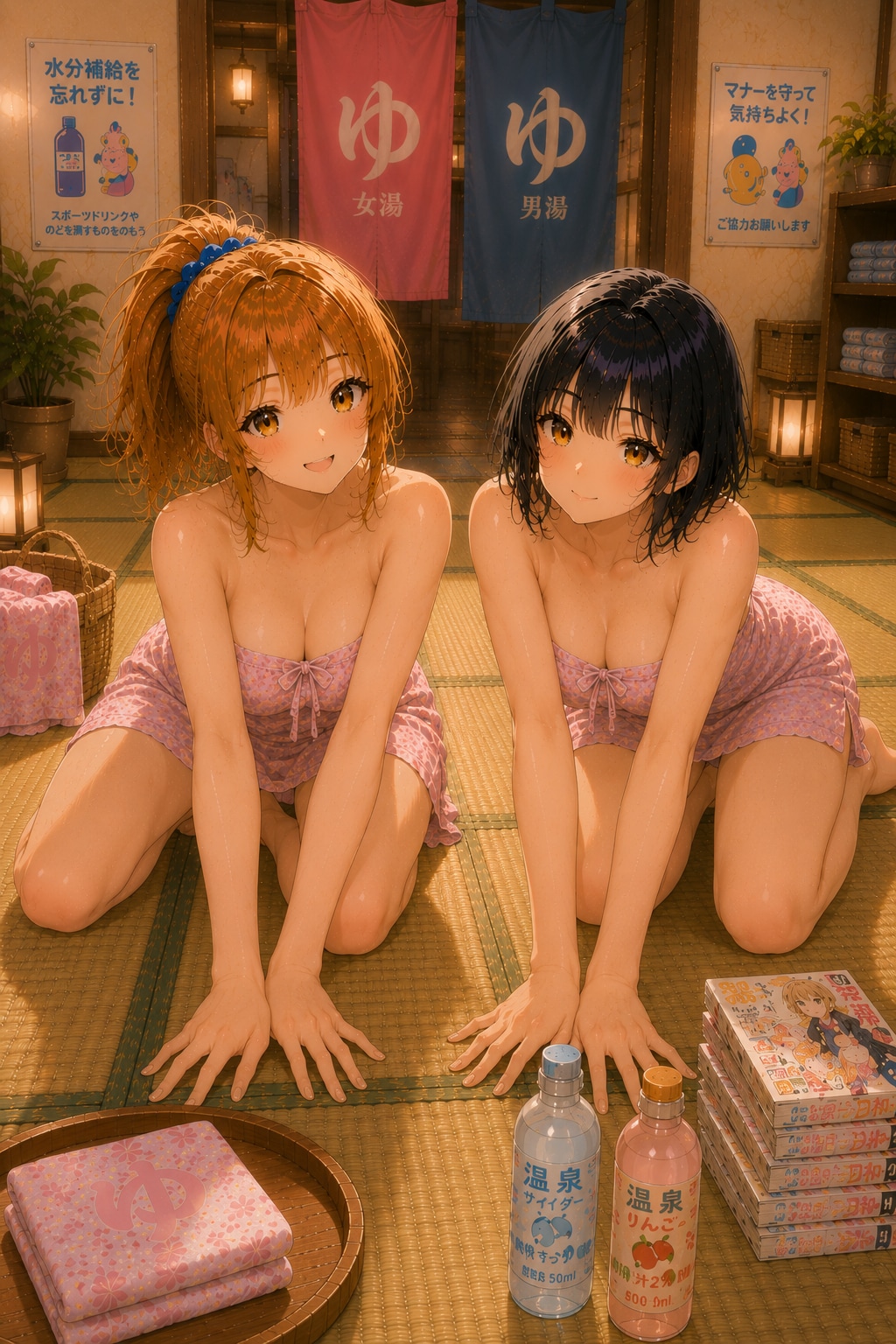 楓ちゃんと雫ちゃん　休日の運動後の銭湯　9