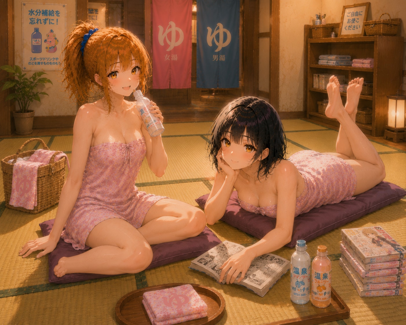 楓ちゃんと雫ちゃん　休日の運動後の銭湯　9