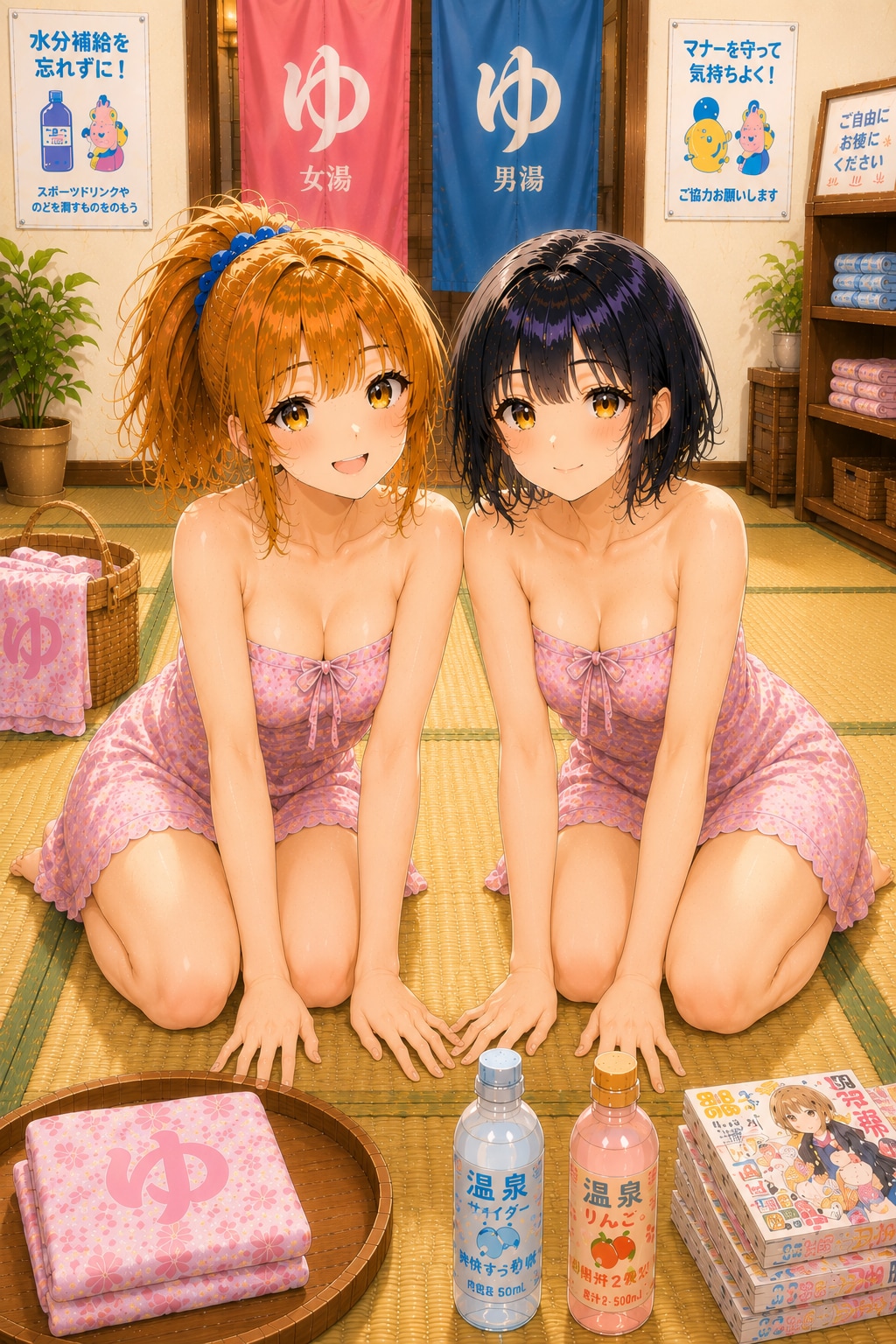 楓ちゃんと雫ちゃん　休日の運動後の銭湯　9