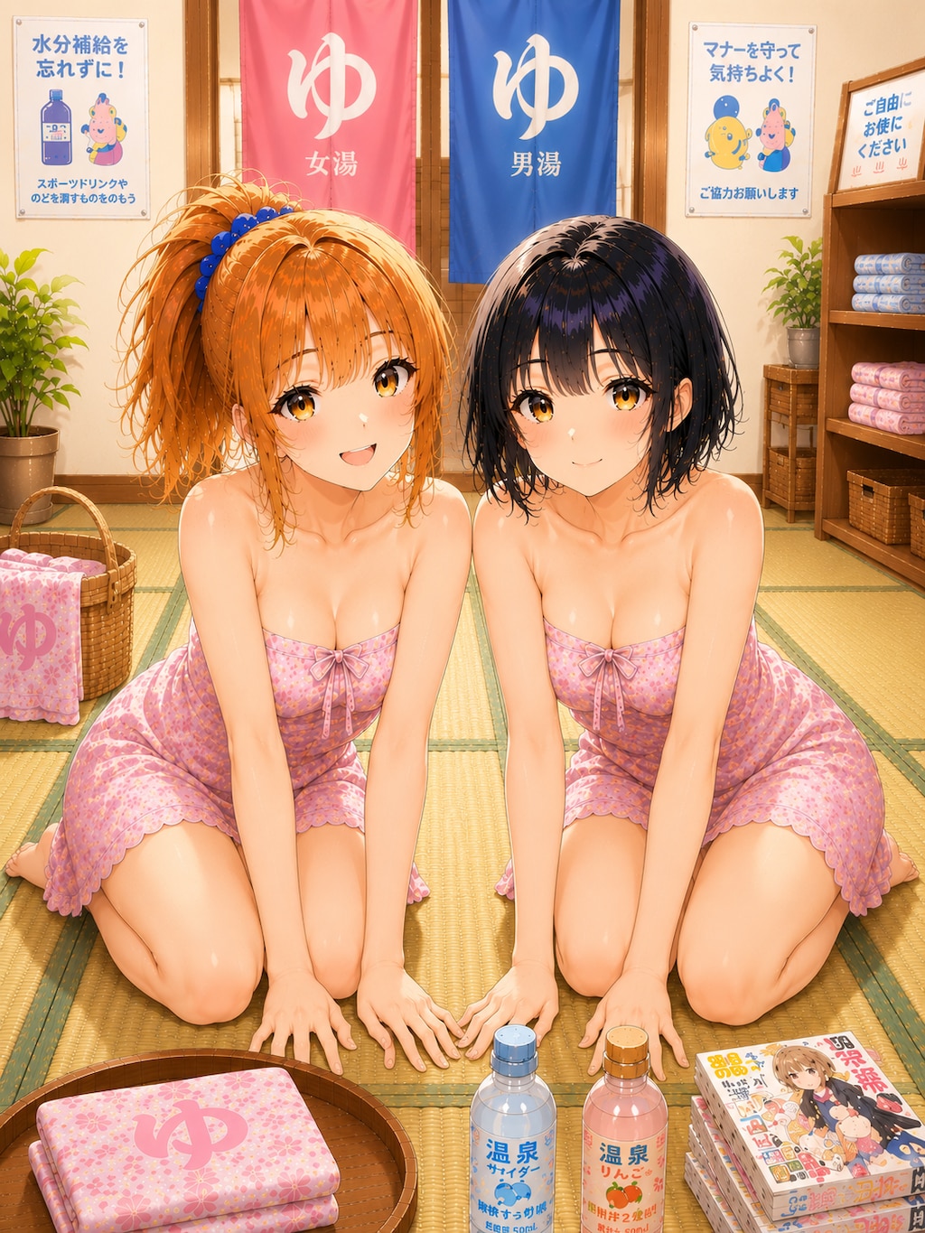楓ちゃんと雫ちゃん　休日の運動後の銭湯　9