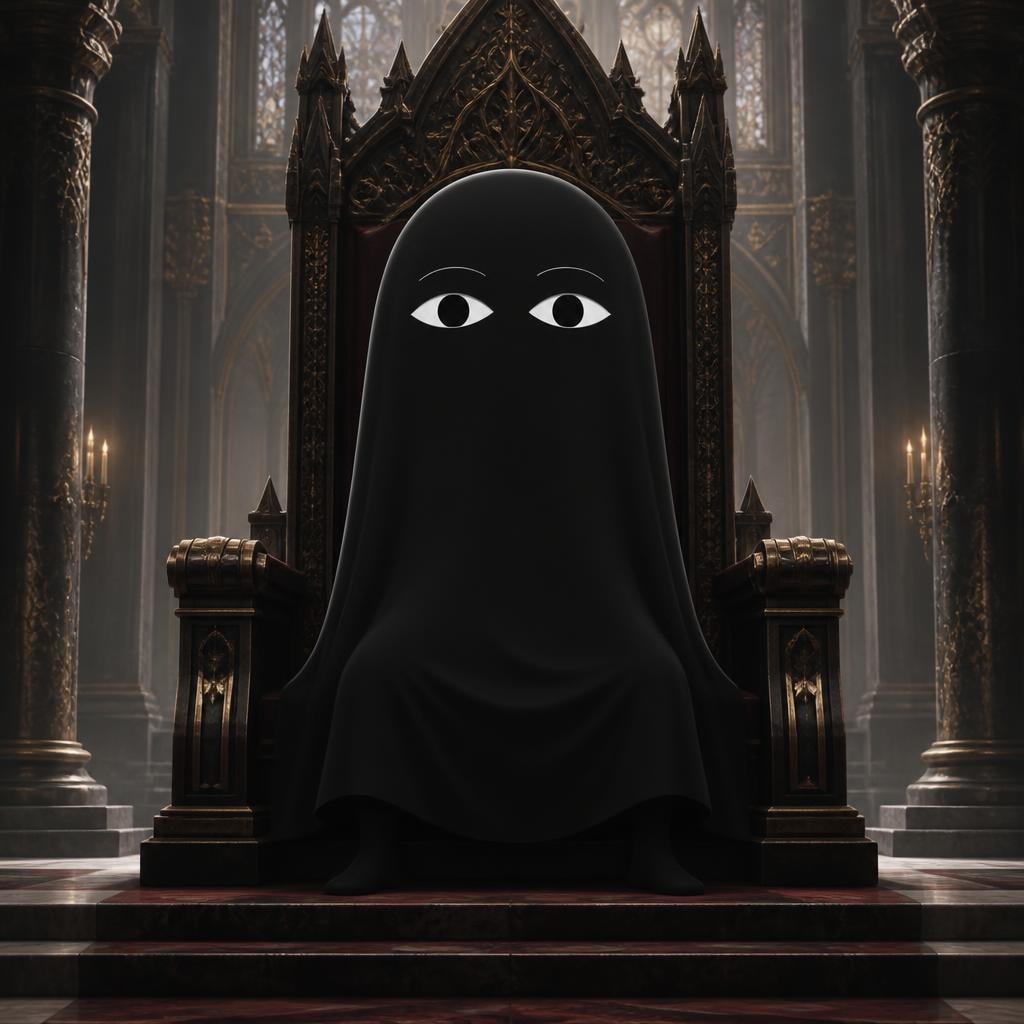黒い幕メジェド様