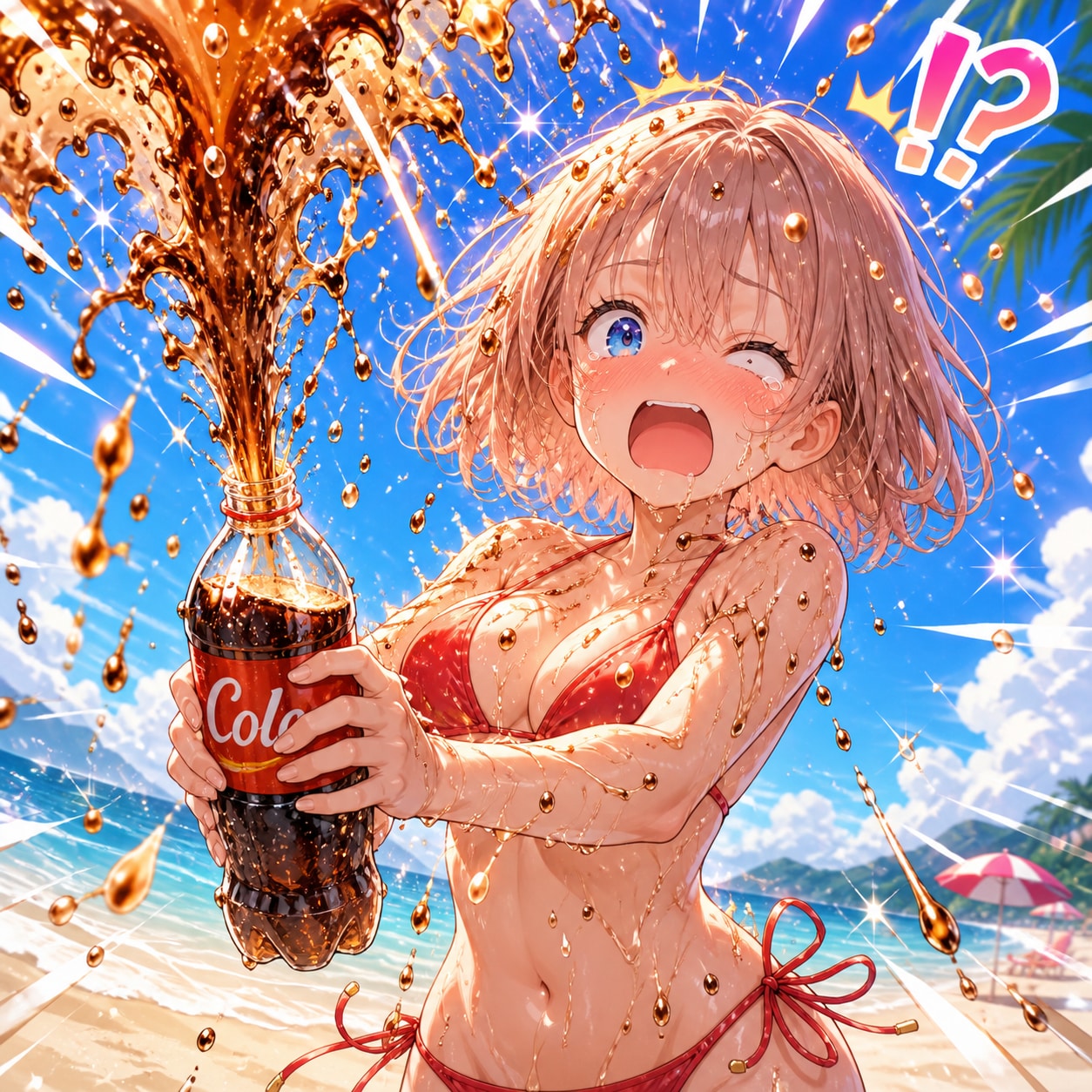 TRICKちゃんはコーラを振る
