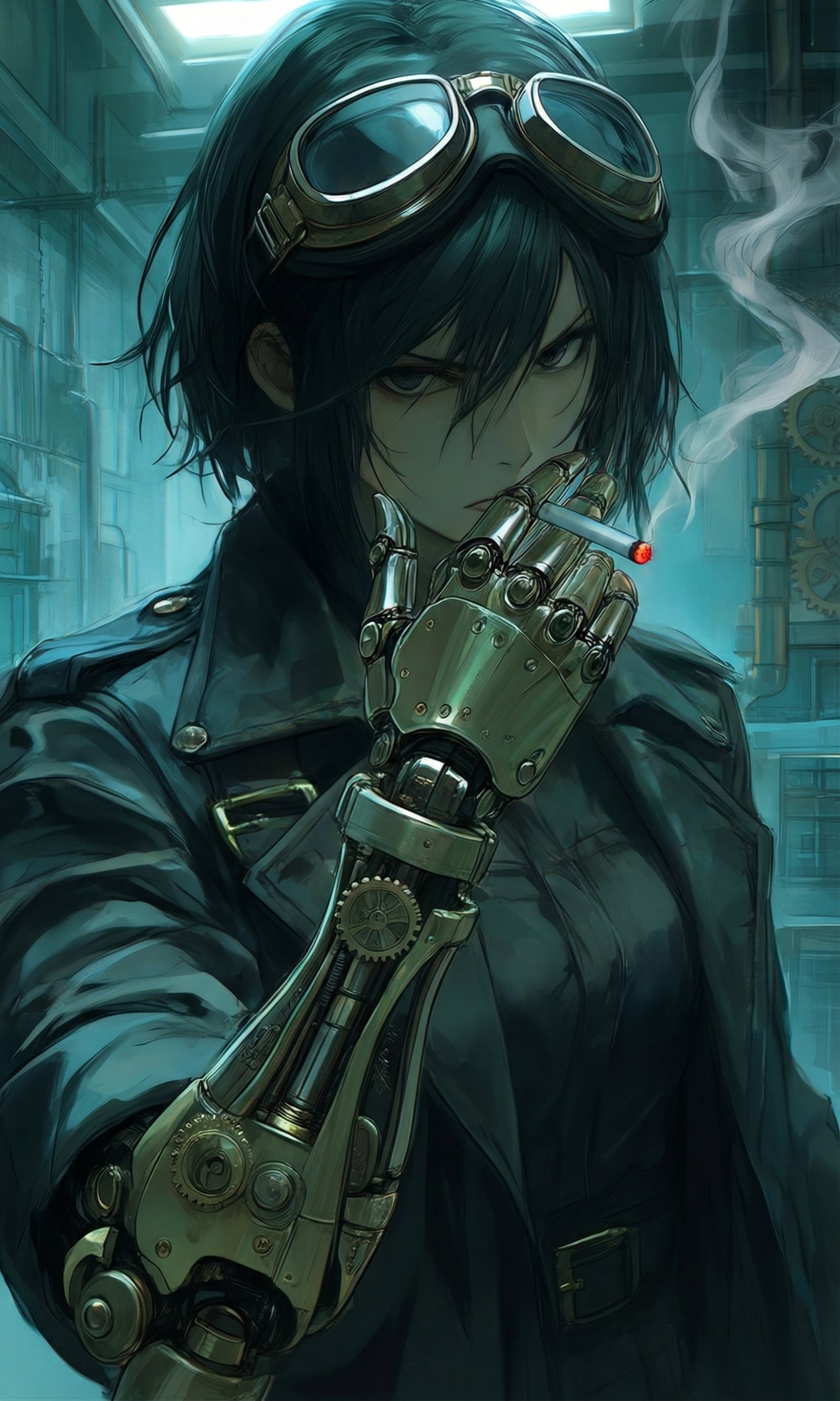 メカニカルな腕を持つおねーさん | の人気AIイラスト・グラビア