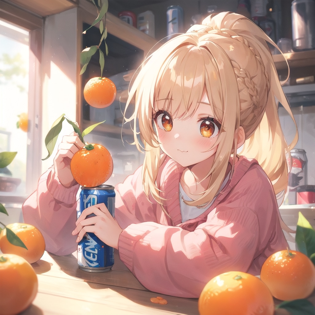 アルミ缶の上にあるみかんがやりたいうちのお嬢さま