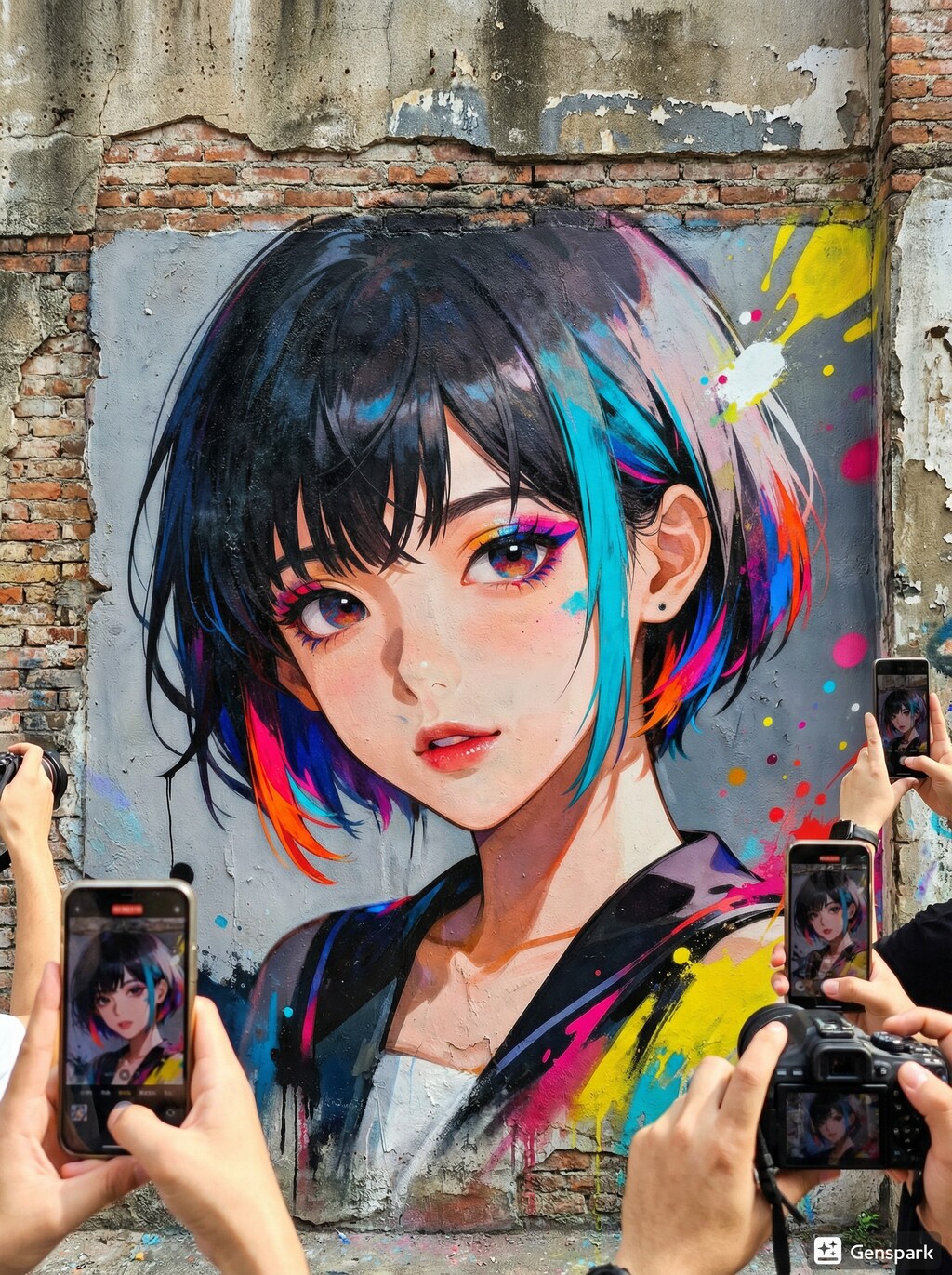 【ストリートアート(グラフィティ)化】アーティスティック・ショートヘアー