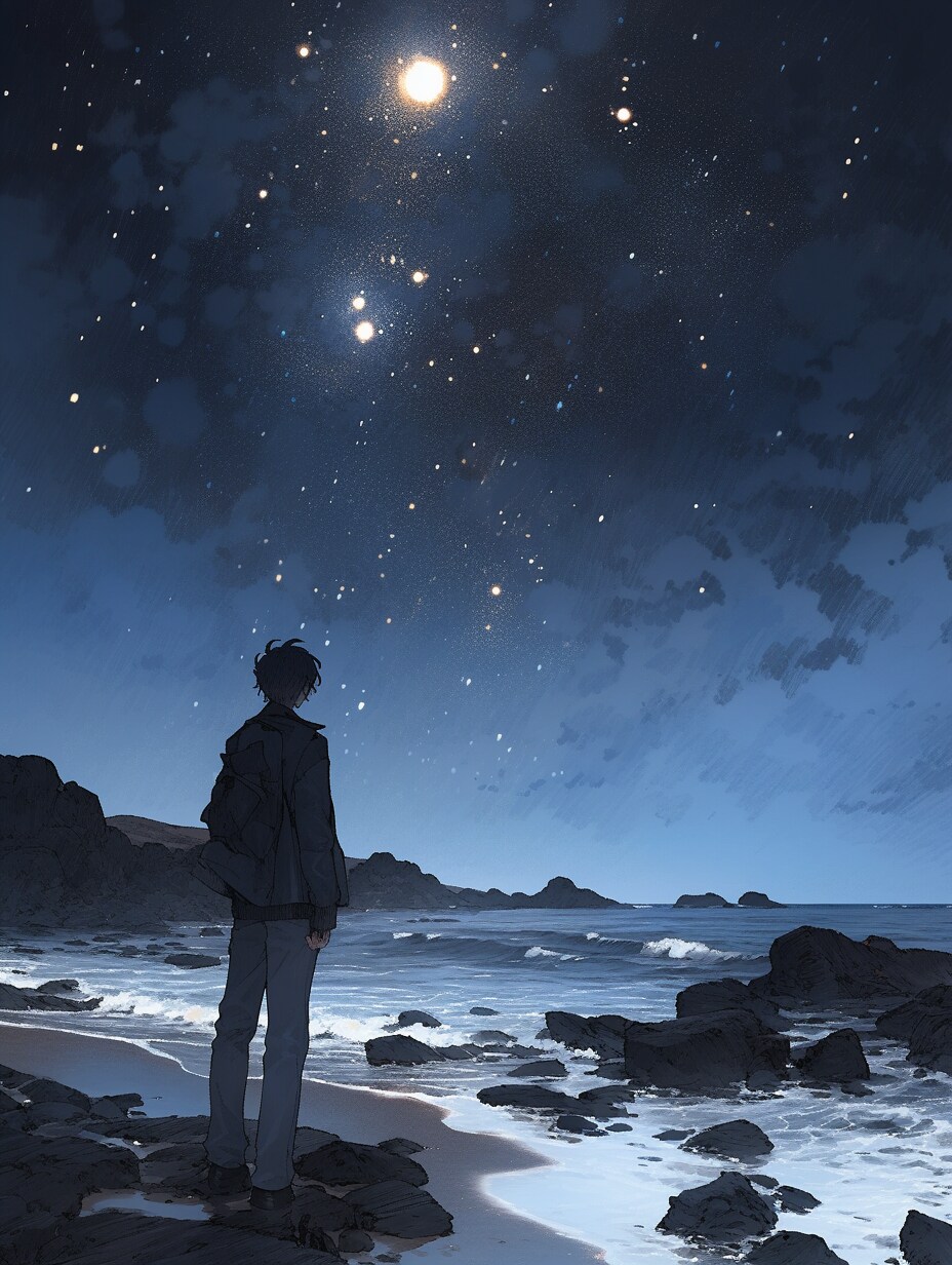 夜の海
