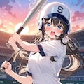 ブルマで野球する葵さん(ちちぷい版改) 2枚目