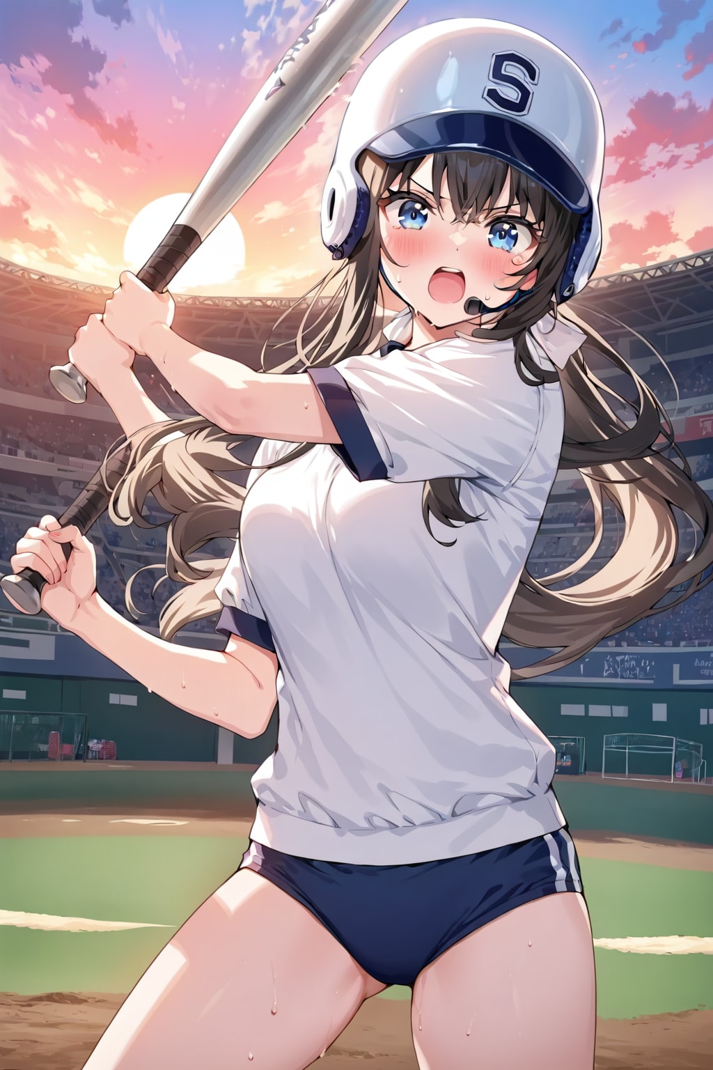 ブルマで野球する葵さん(ちちぷい版改)