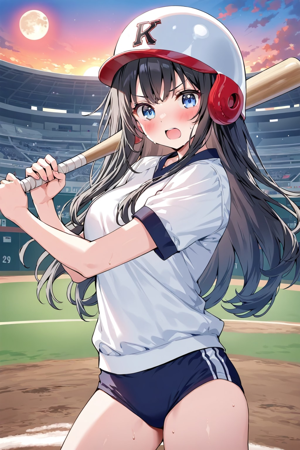 ブルマで野球する葵さん(ちちぷい版改)
