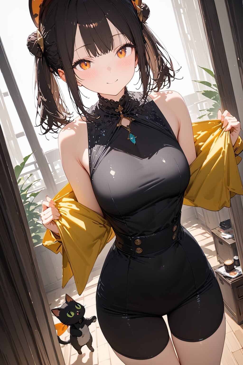 魔女と猫 | の人気AIイラスト・グラビア