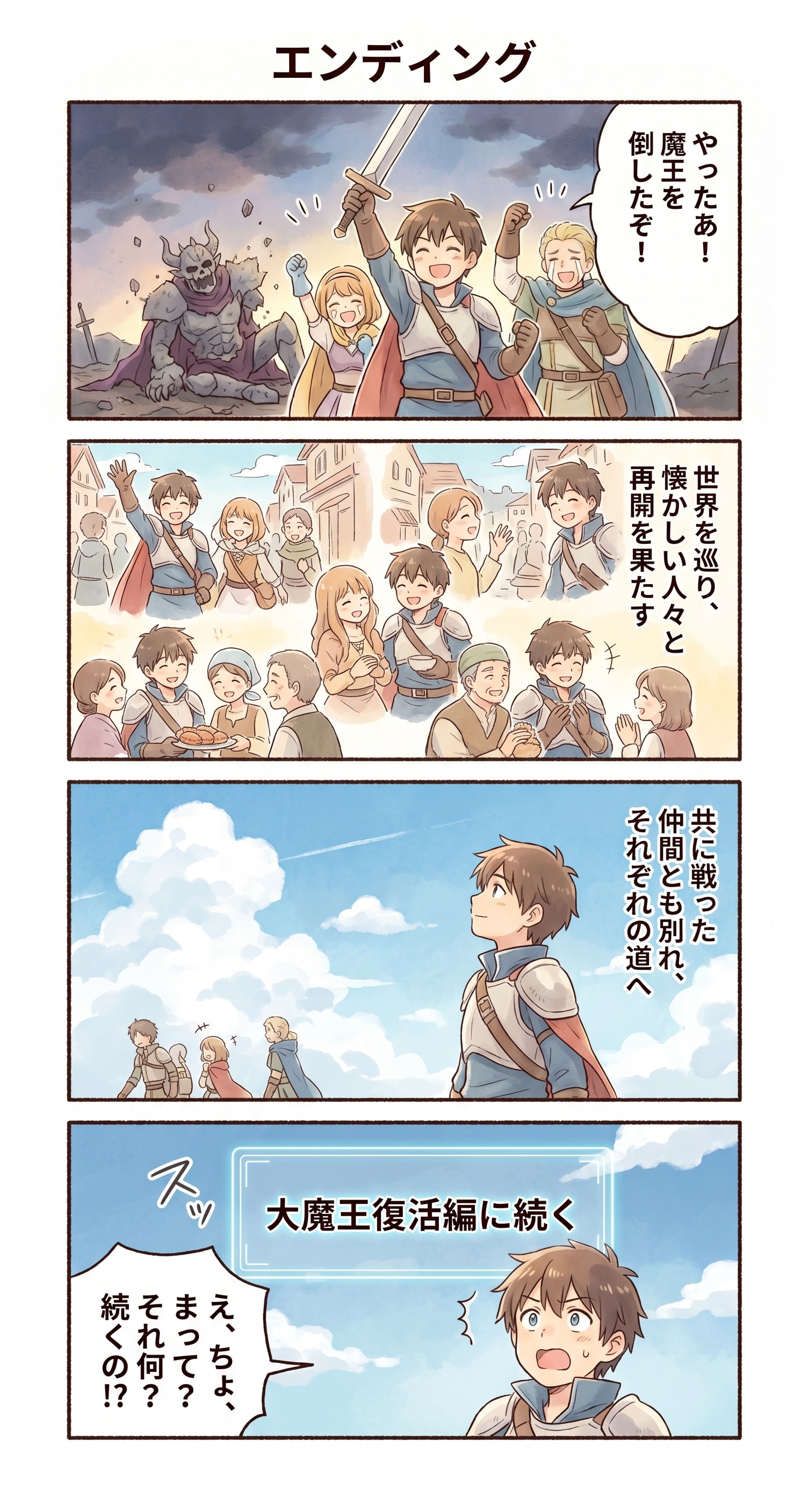 #56 ゆる日常4コマ・RPG編「エンディング」