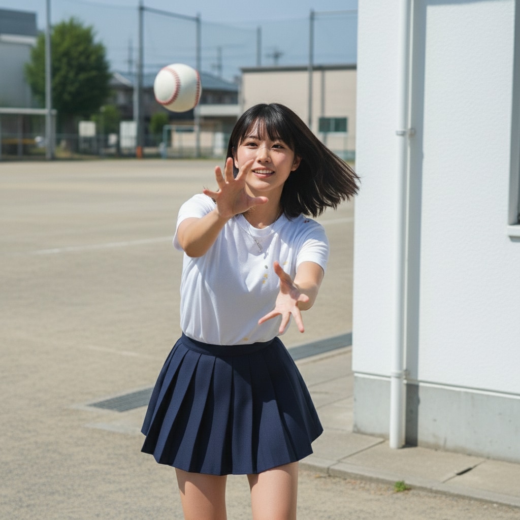 放課後の校庭で