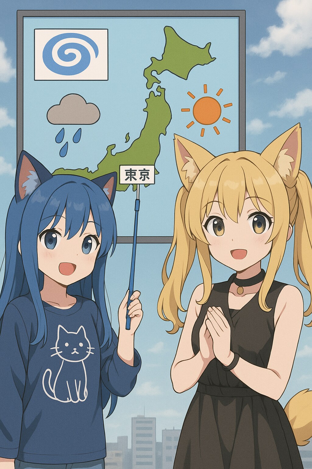 おてんきおねーさんネタで、一位ミラさん二位わたしと並んだ記念ー | の人気AIイラスト・グラビア