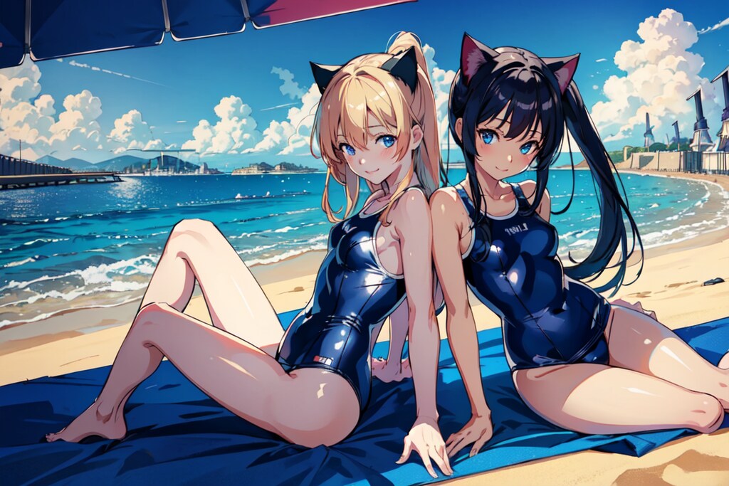 スク水ネコミミさん（イラストモデル）