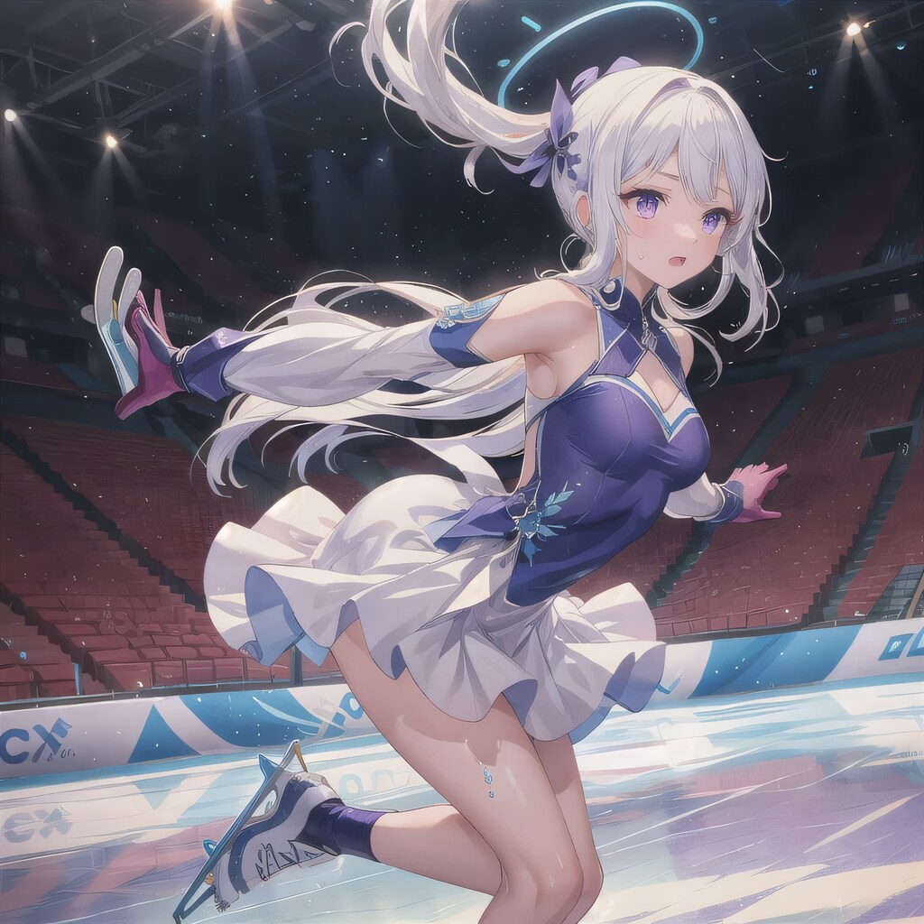 灰髪ロングでフィギュアの少女４