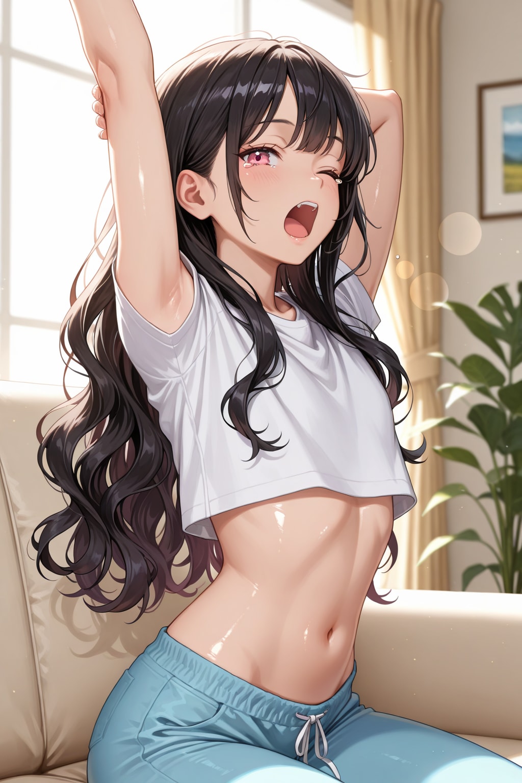 「ウェーブかけてみたの！」