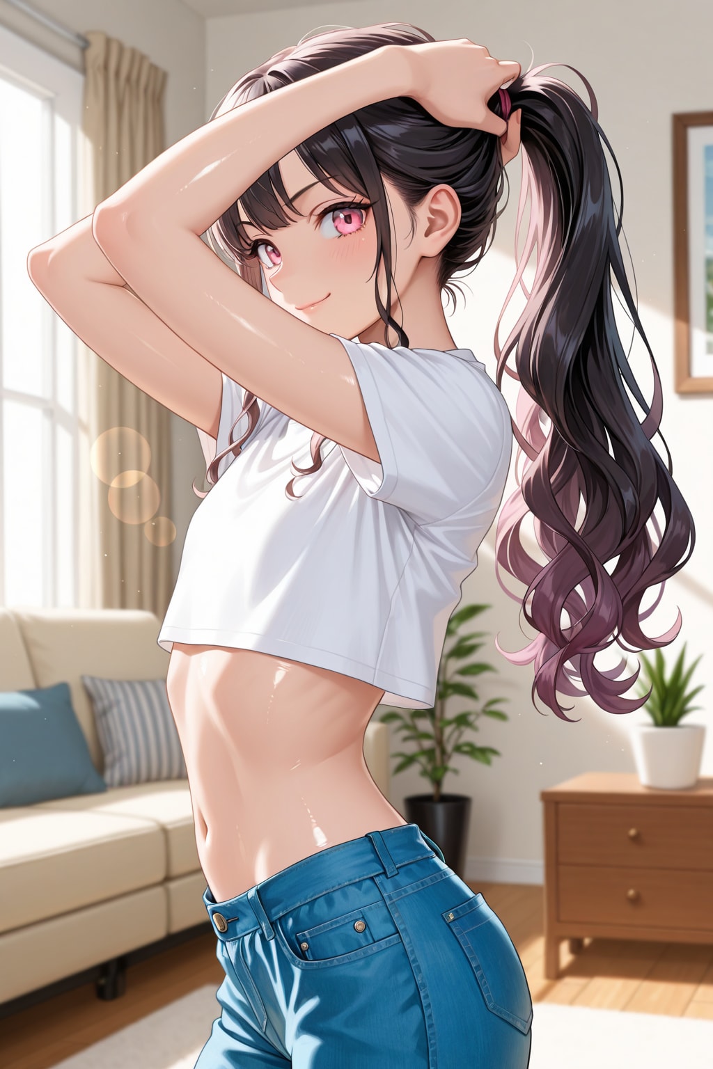 「ウェーブかけてみたの！」