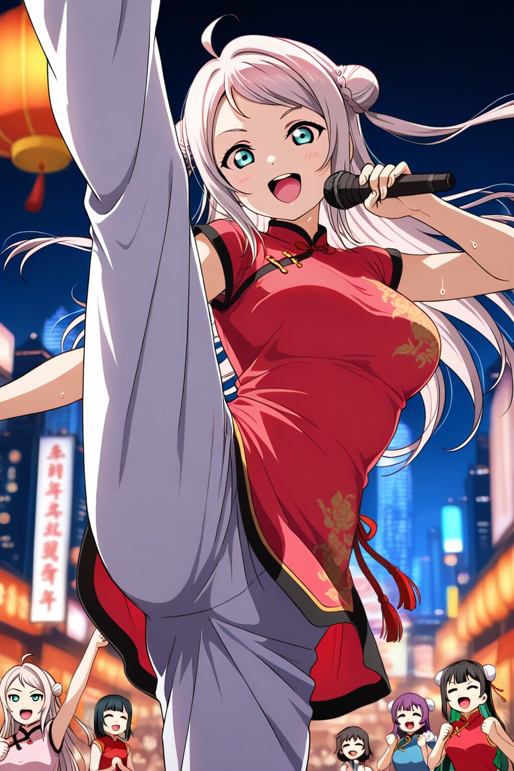 鐘嵐珠の香港路上ハイキックライブ🇭🇰🎵❤️ | の人気AIイラスト・グラビア