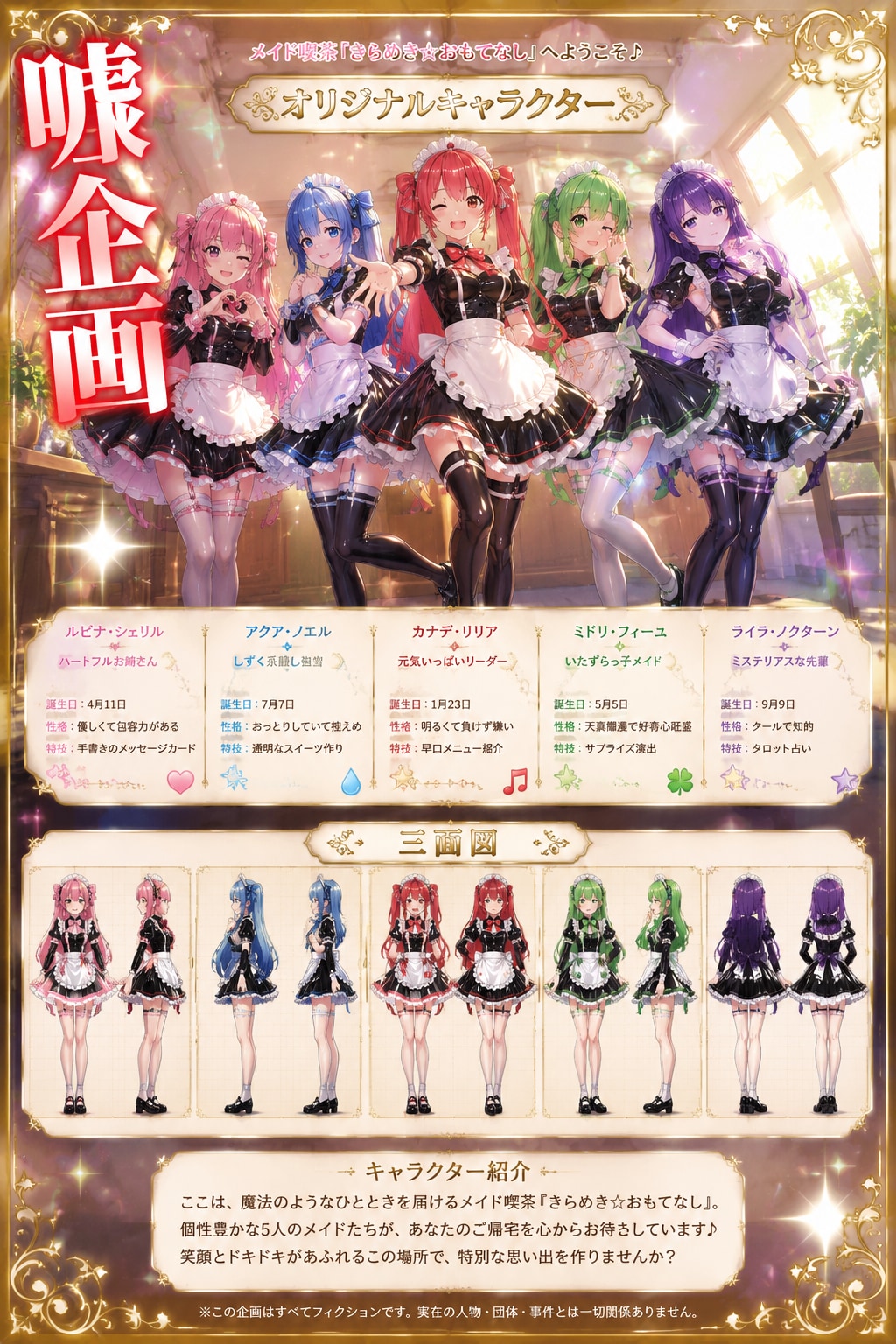 オリジナルキャラクター　メイド服
