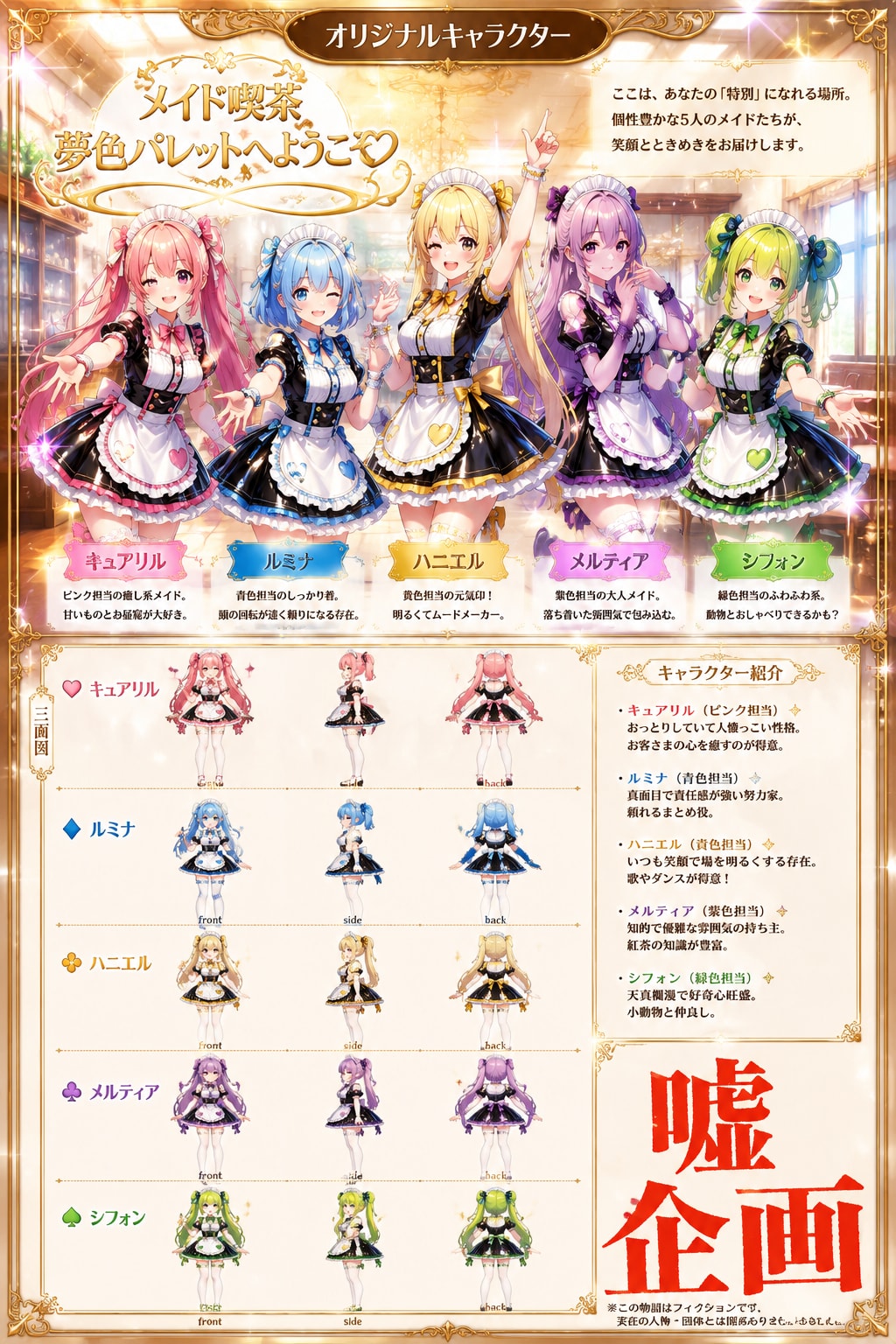 オリジナルキャラクター　メイド服