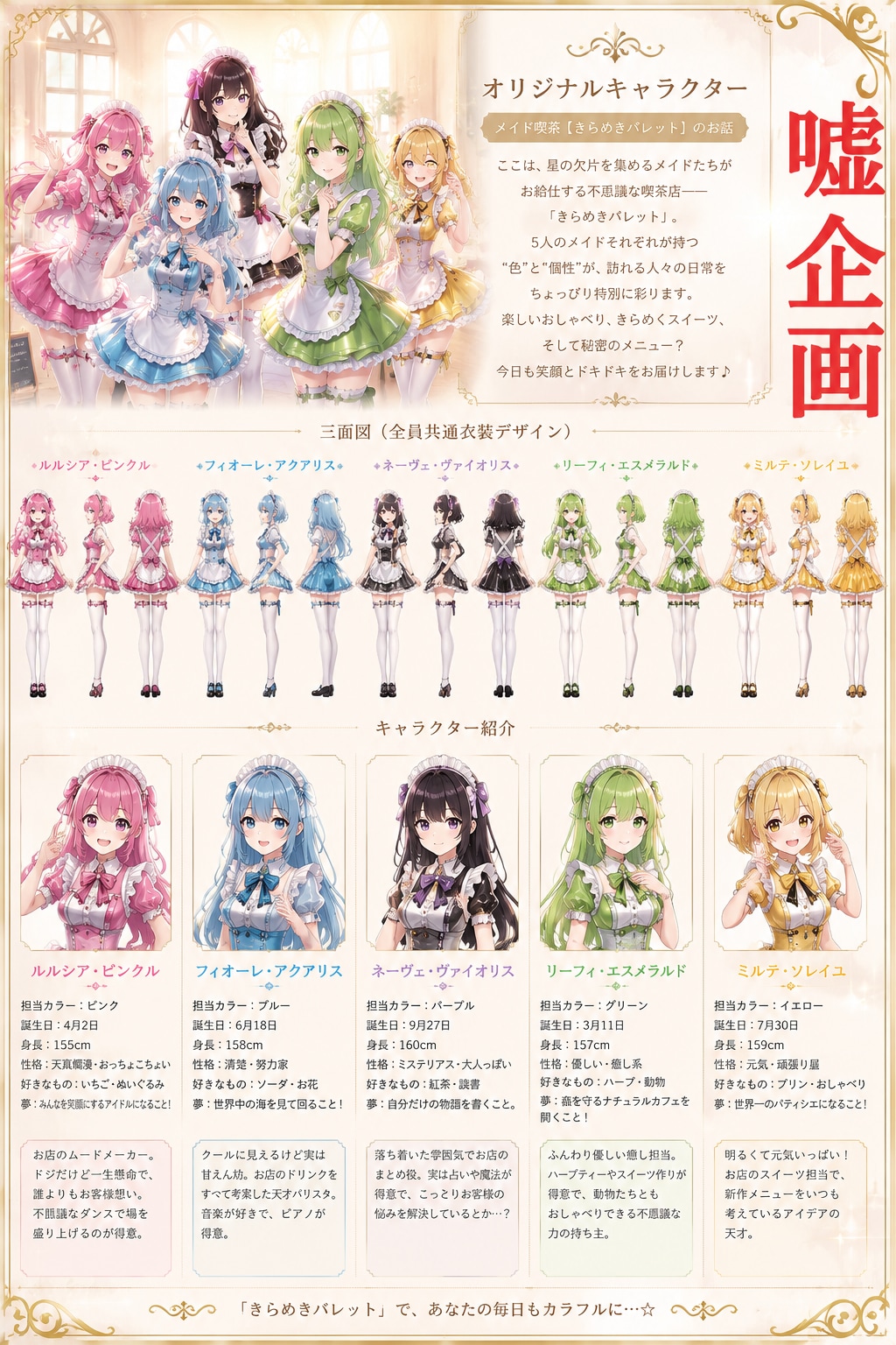 オリジナルキャラクター　メイド服