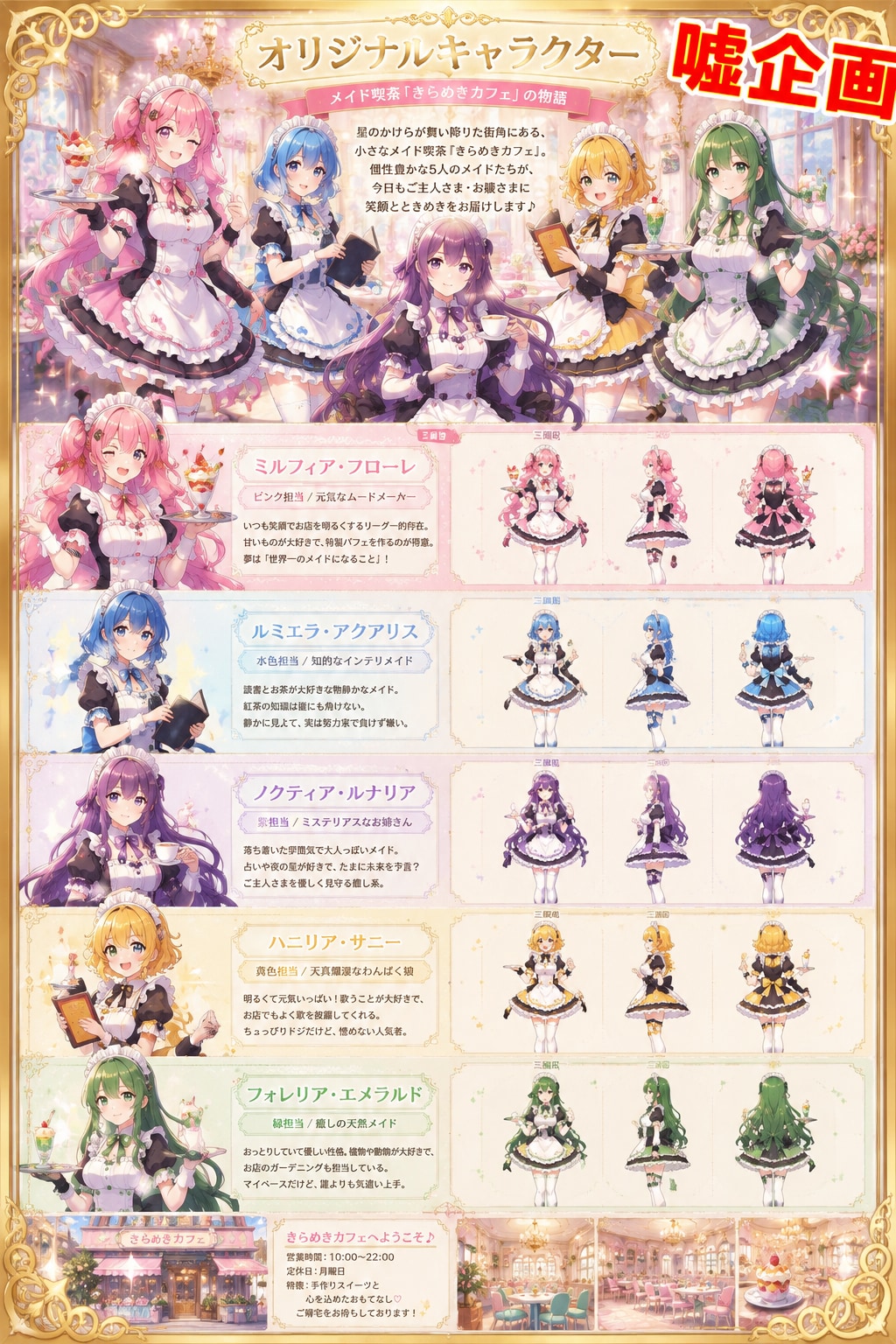 オリジナルキャラクター　メイド服