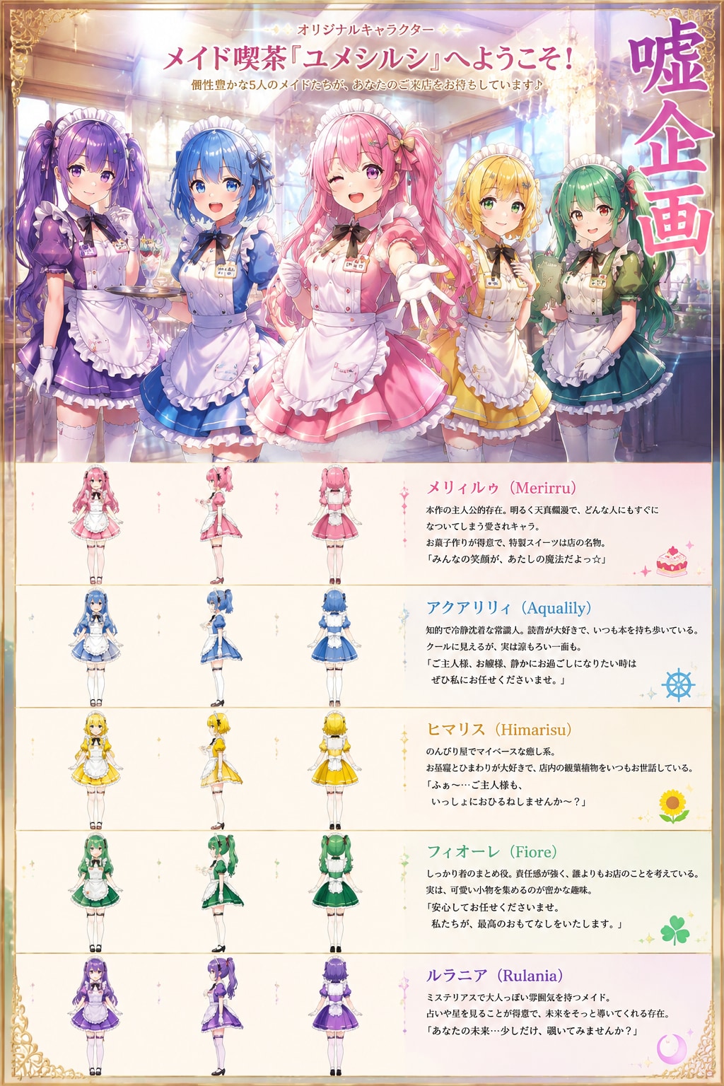 オリジナルキャラクター　メイド服
