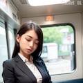 電車で寝ちゃうOLさん２ 4枚目