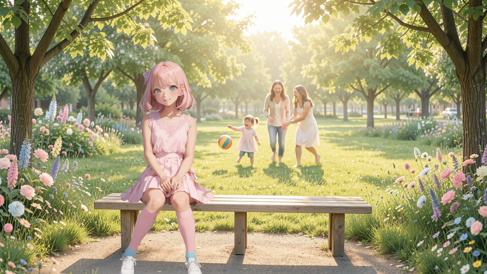 午後の公園 (FullHD 壁紙91 BD071)