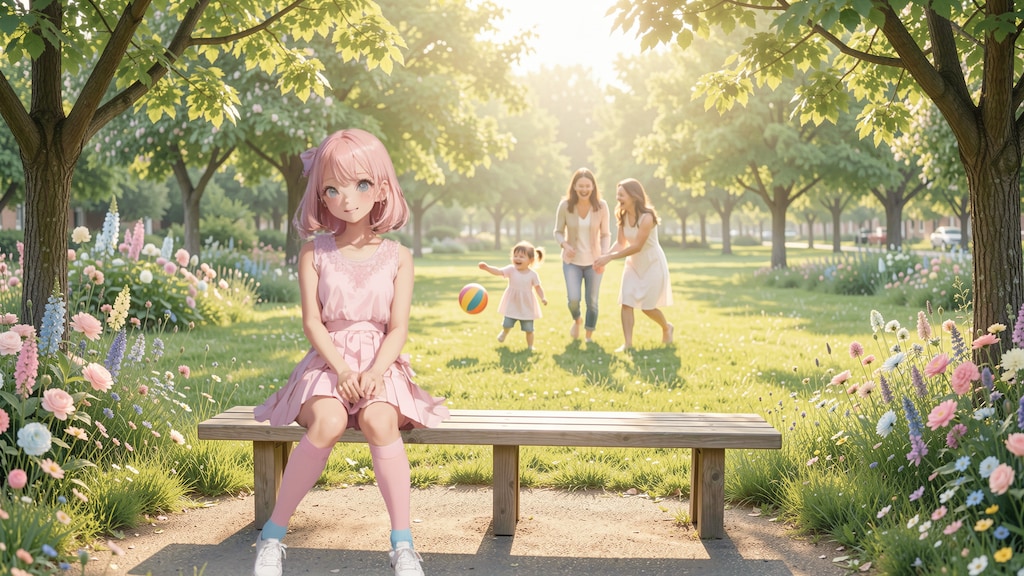午後の公園 (FullHD 壁紙91 BD071)