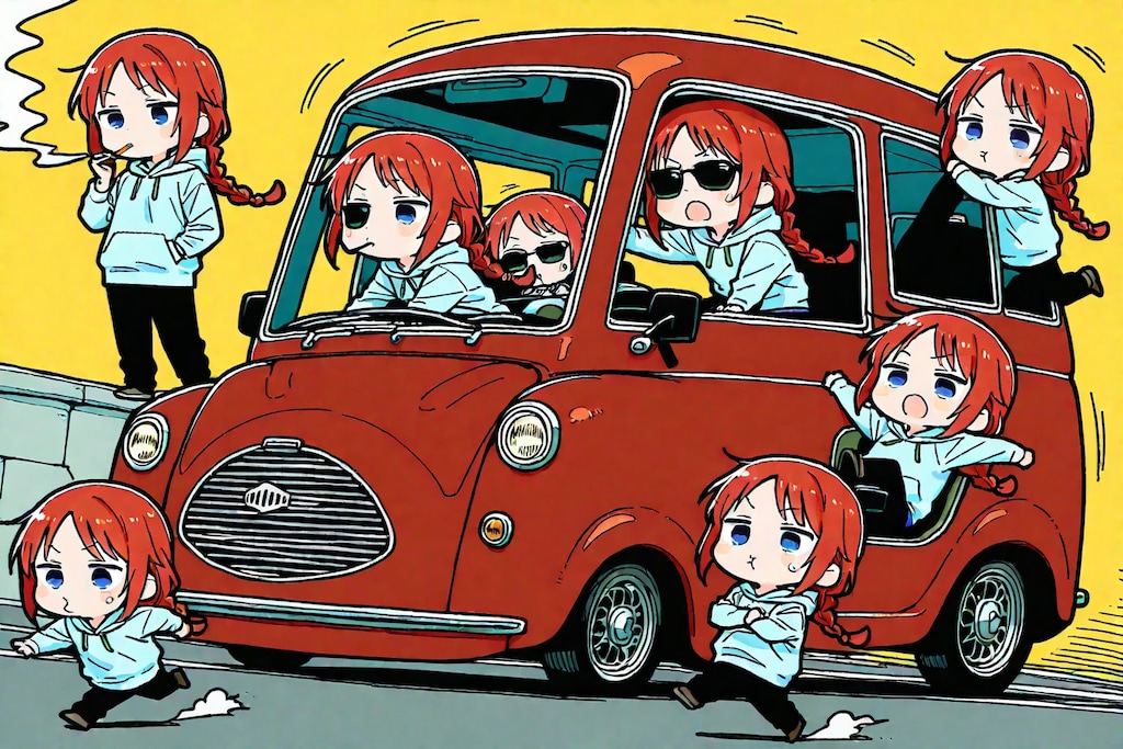 小織くんと赤いオープンカー