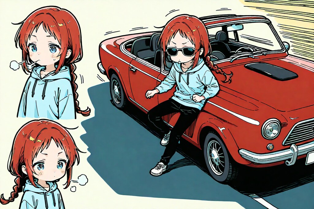 小織くんと赤いオープンカー